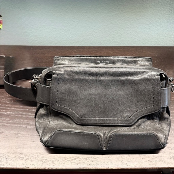 Rag & Bone Pilot Black Leather Satchel Bag - Picture 7 of 7